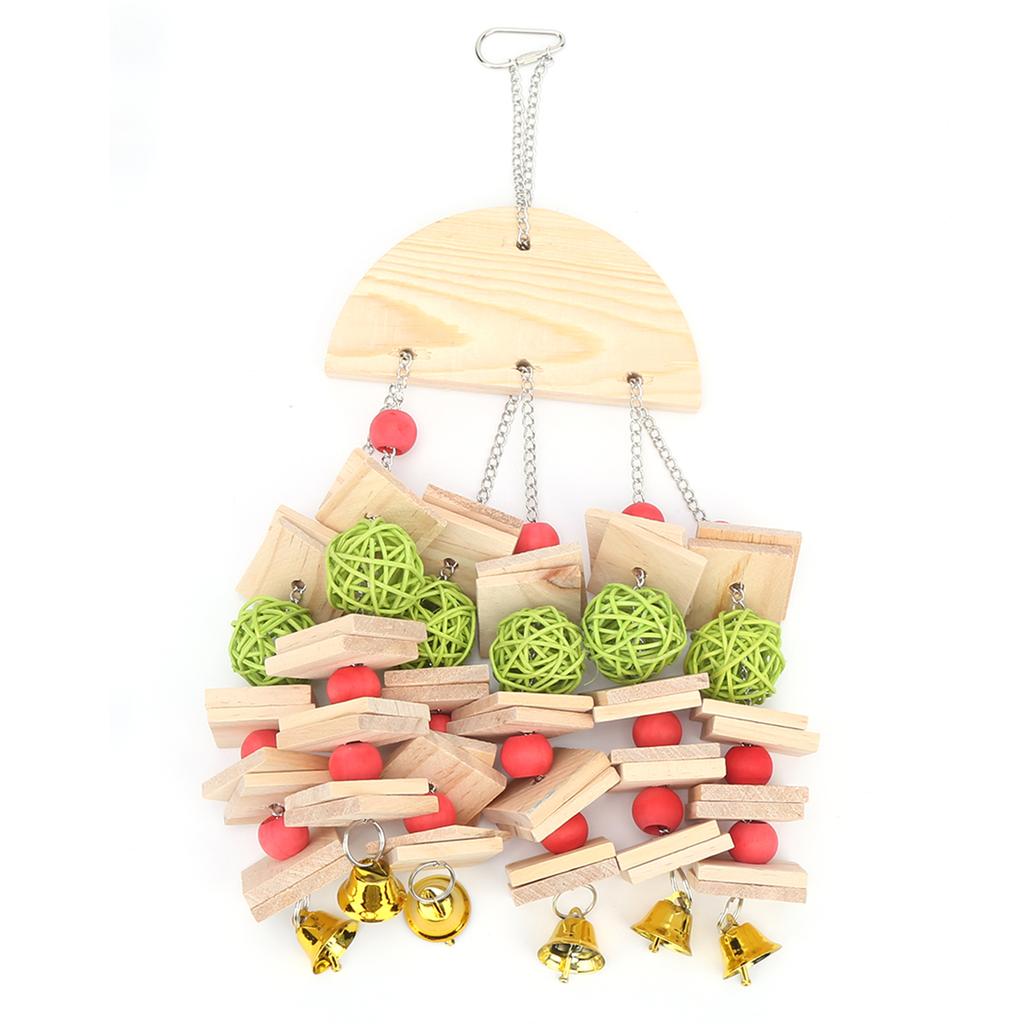 Papageien Kauspielzeug Papageien Baustein Nage Schnur mit Rattanbällen und bunten Perlen