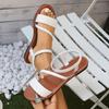 Fashion Fashion Womens Shoes 2025 Large Size Beige Heeled Sandals Breathable Luxury Big Black Gladiator Girls Velvet Flat Beach Outside