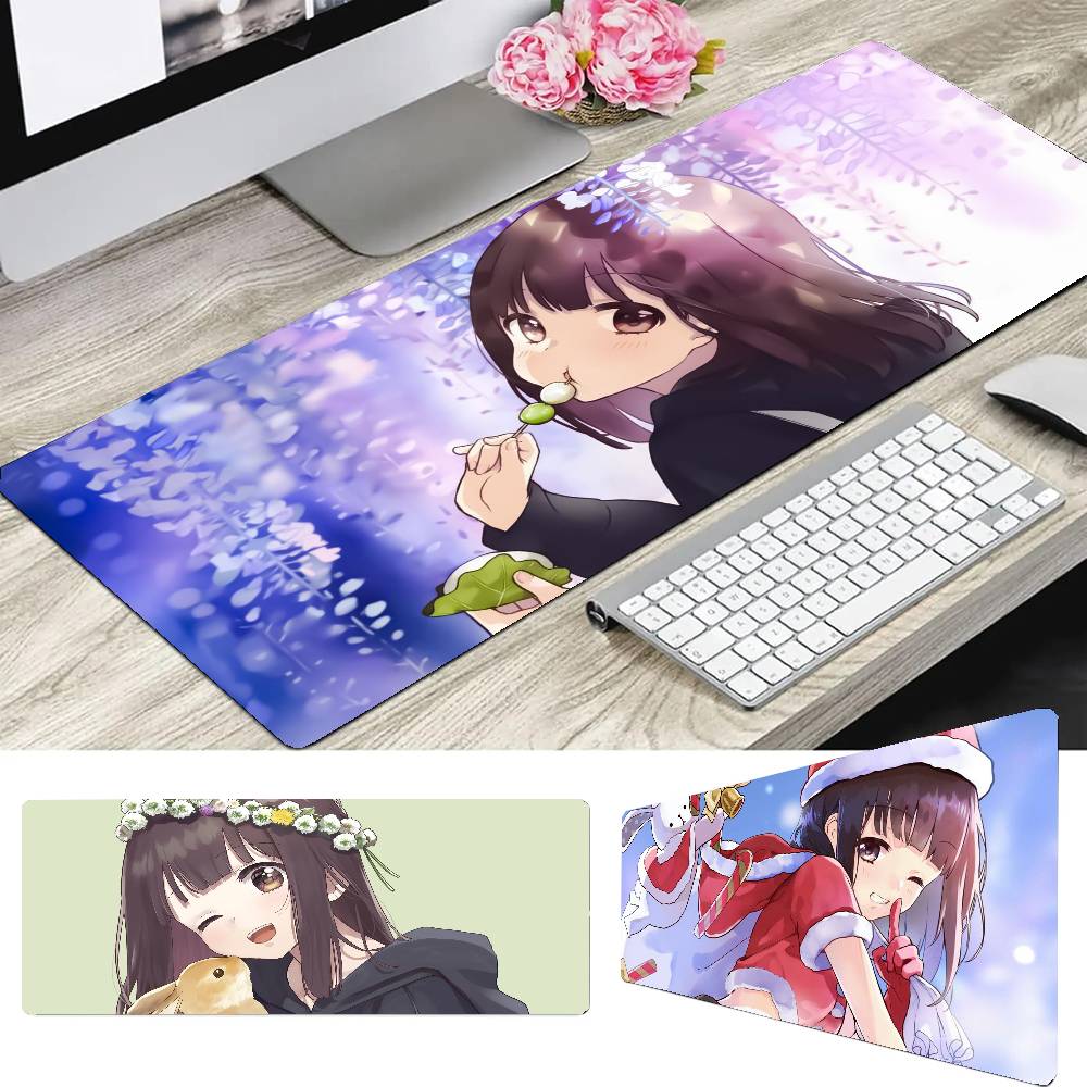 Nanase Kurumi Anime Mousepad Non-slip Suitable For Office Computers Laptops E-sports Game Desk Mats XXL Keyboard