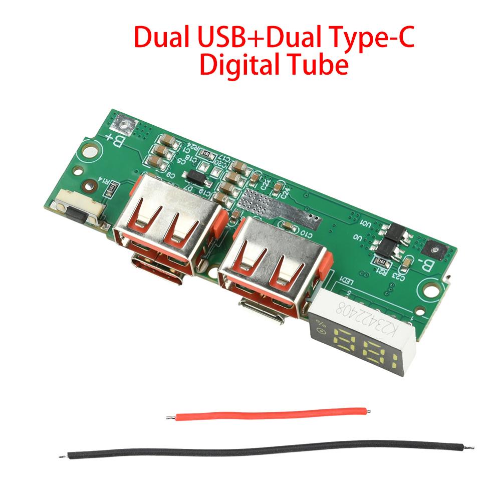 PD45W Fast Charging Module for DIY Power Bank PD QC VOOC 3.7V Lithium Battery Charger Board Circuit Protection with LED Display