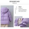 Women's 2025 Mid-Length White Duck Down Jacket - Trendy, Slimming, Thick Winter Coat with Auspicious Cloud Design