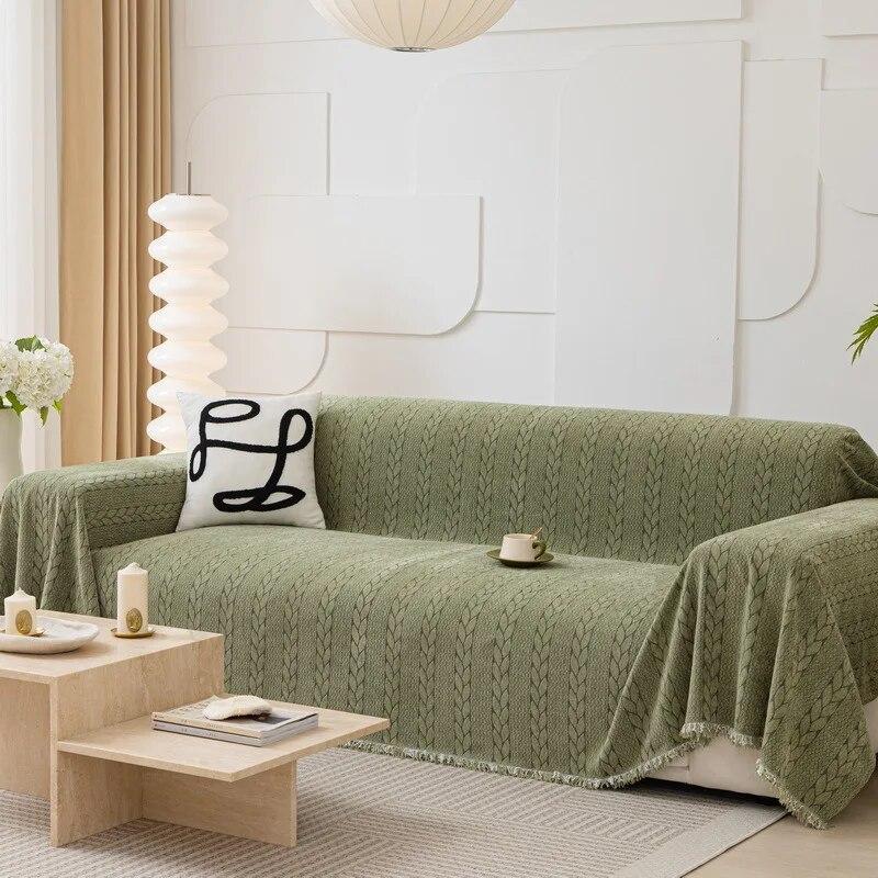 

Однотонное диванное полотенце из синели, диванное полотенце, одеяло, чехол для дивана, универсальное жаккардовое одеяло для дивана с защитой от кошачьих царапин, 1/2/3/4-местное одеяло 180x130cm1pcs