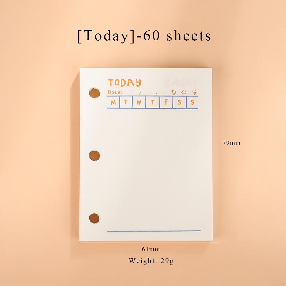 JIANWU Creative Cute Transparent 3 Ring Mini Loose-leaf Hand Book Student Portable Notebook Ring Binder Kawaii School Supplies