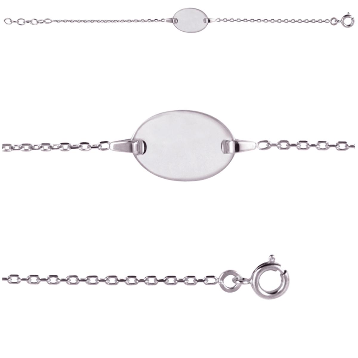 

Altesse [Q9834] - Серебряный браслет-цепочка Bambino (родированное покрытие) - 17x10 мм