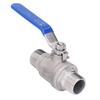 Ball Valve 304 Stainless Steel NPT 3 4in 2 Male Thread Manual Drive Cut Through Plumbing Fittings