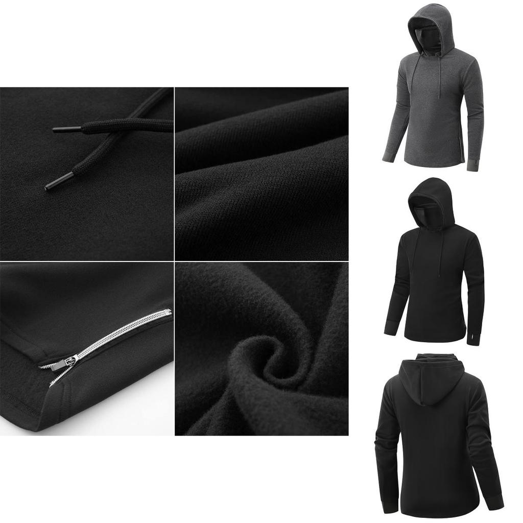 Soft And Breathable Men's Pullover Hoodie Featuring A Turtleneck Design And Moisture Wicking Fabric