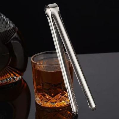 Ice Clamp Heat-Resistant Stainless Steel Ice Tongs Non-Slip Serrated Grip -Free Kitchen Utensils for Barbecue Snack Tongs