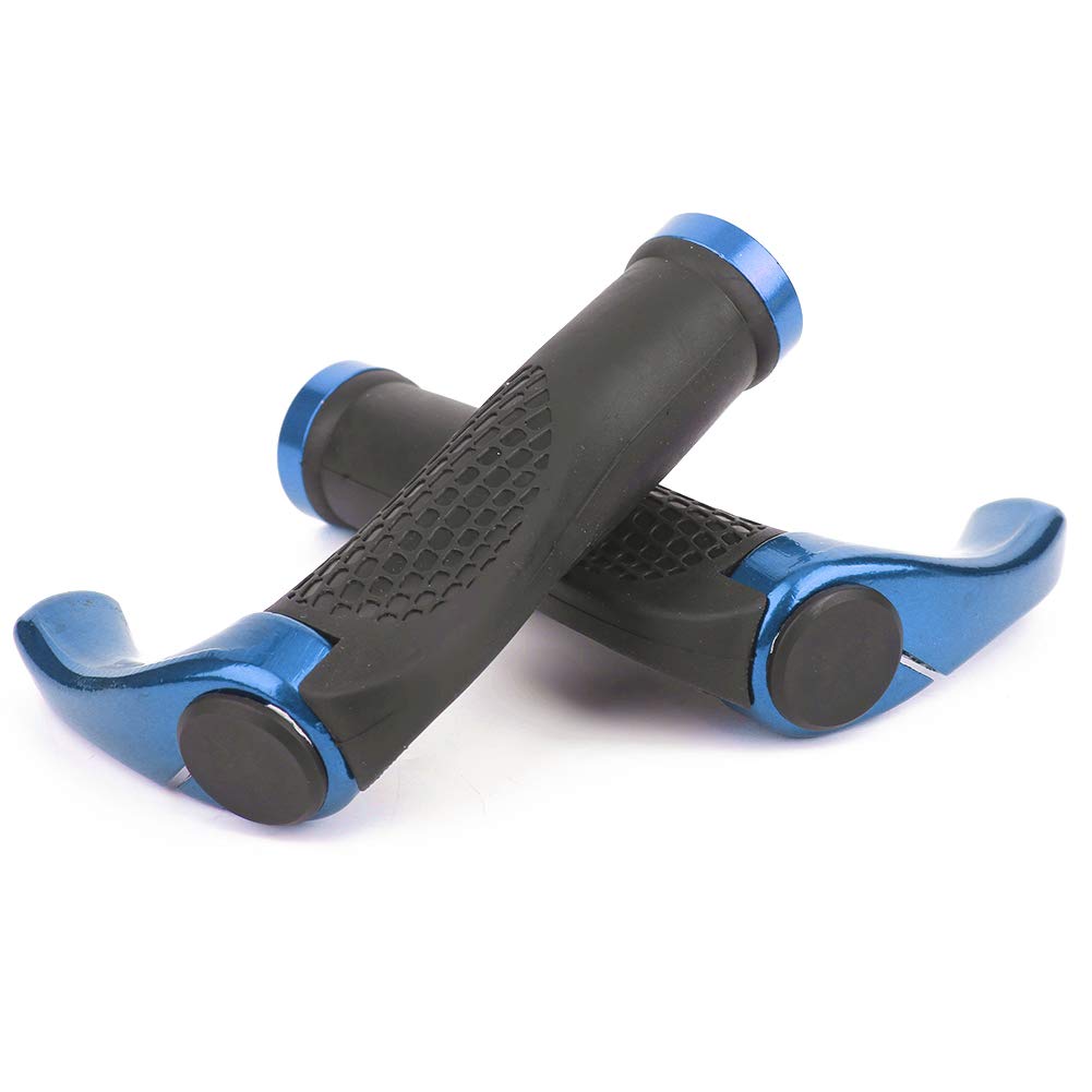 high bicycle handlebar grip mountain bike handlebar bicycle riding blue Anti-slip double-lock design, strength, easy-to-install kit, grips, equipment,