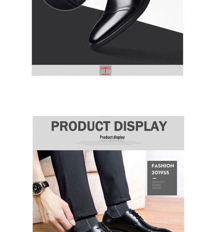 Dragonfly Genuine Leather British Style Height-Increasing Men's Formal Shoes