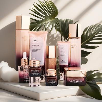 Nine-piece Set Caviar Anti-Wrinkle Collagen Anti-Aging Firming Lift Fade Fine Lines Moisturizing Smooth Brighten Skin Care Products