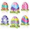 6pcs Easter Paper Easter Egg Three-dimensional Decoration, Desktop Decoration, for Rabbit Carnival, Parties, Home Decoration.