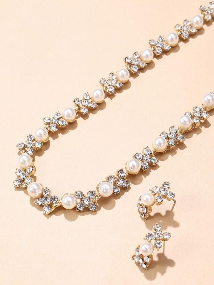 Necklace Jewellery Set for Women Latest Stylish Design Fancy Pearl Choker