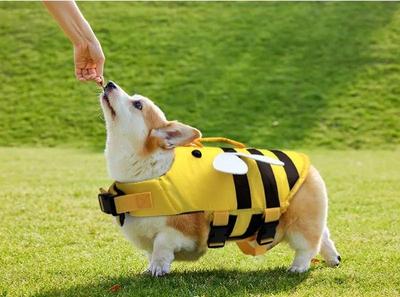 Dog Life Jacket Bee Design Yellow