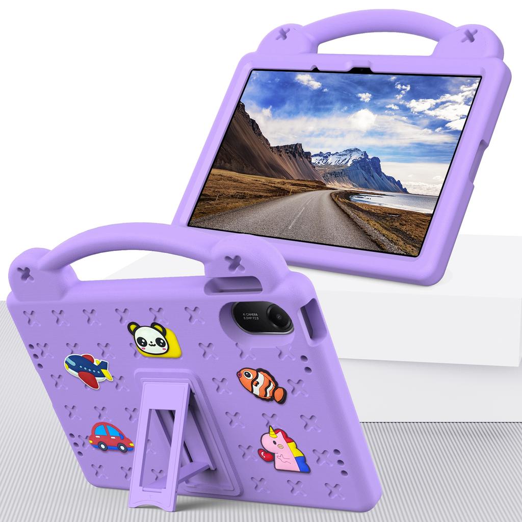 For Xiaomi Redmi Pad 2 Case Kids Cartoon Patterns Hand Grip Kickstand Tablet EVA Cover