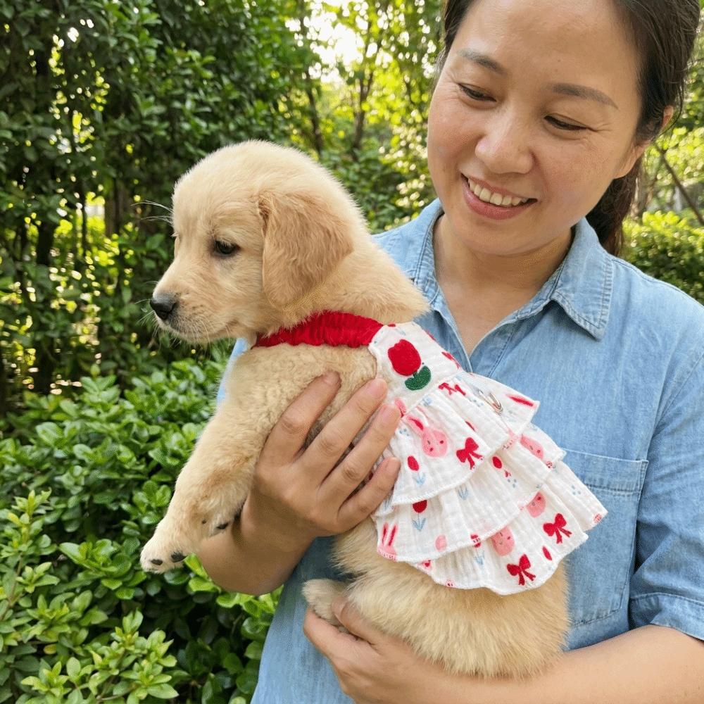 Cotton Dog Suspenders Dress Thin Breathable Summer Cat Clothes Puppy Princess Skirt Spring