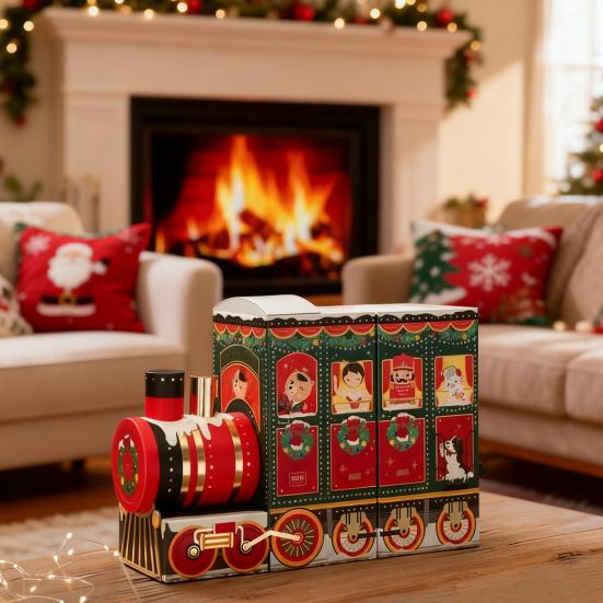 Yousheng Dream Express Adventní kalendář 2025 24 dní Vánoční odpočítávací vlak se zásuvkami Sváteční dekorace pro děti dospělé