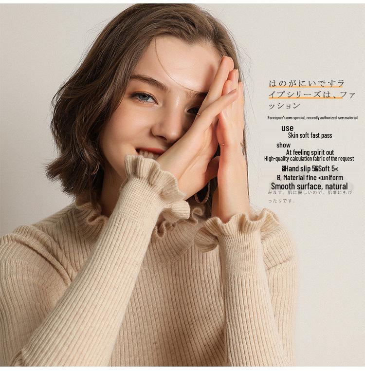 Women's Slim-Fit Ribbed Knit Sweater: Short, Base Layer Pullover for Autumn and Winter