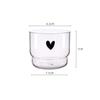 300ml Love/Happy Wall Glass Cup Milk Coffee Heart Cups Heat Resistant Healthy Drink Mug Tea Mugs Transparent Drinkware Mug