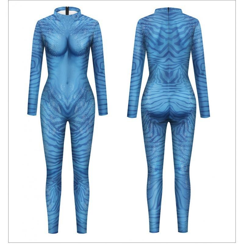 Avatar 3D Geprinte Staart Cosplay Kinderen Bodysuit