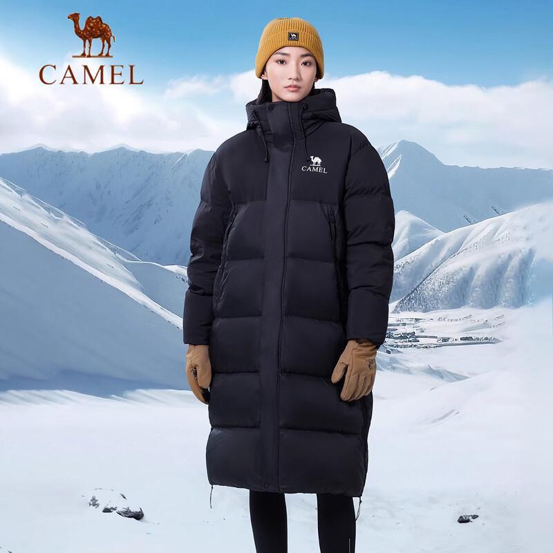 CAMEL Unisex Mid-length Puffer Down Jacket A34CR07701