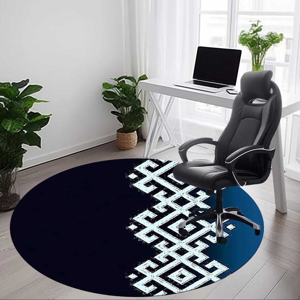 1pc Mandala Pattern Office Round Area Rug, Mat Suitable For Office, Under Office Chairs Bedroom Living Room Home Decor, Room Deco