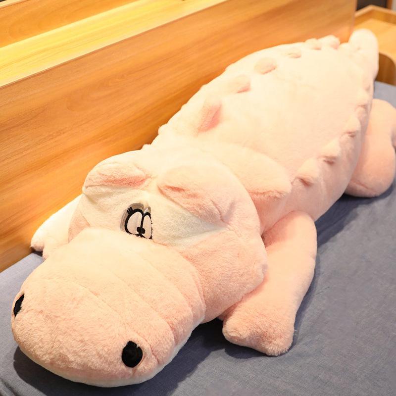 Extra-Large Crocodile and Dinosaur Plush Pillow: Perfect for Sleeping, Leg-Clamping, or Backrest