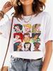 MINISO Disney Princess Female Clothes Snow White and The Seven Dwarfs Women's Trend Harajuku Short Sleeves Tshirt Women T-shirt