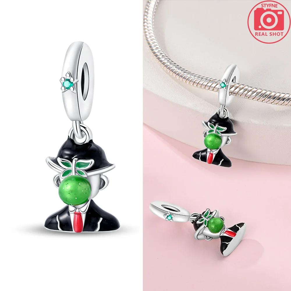 Charms Copper Original Scissors Hair Dryer Red Apple Cactus Beads Fit Bracelet Jewelry Women Diy Gift Necklace