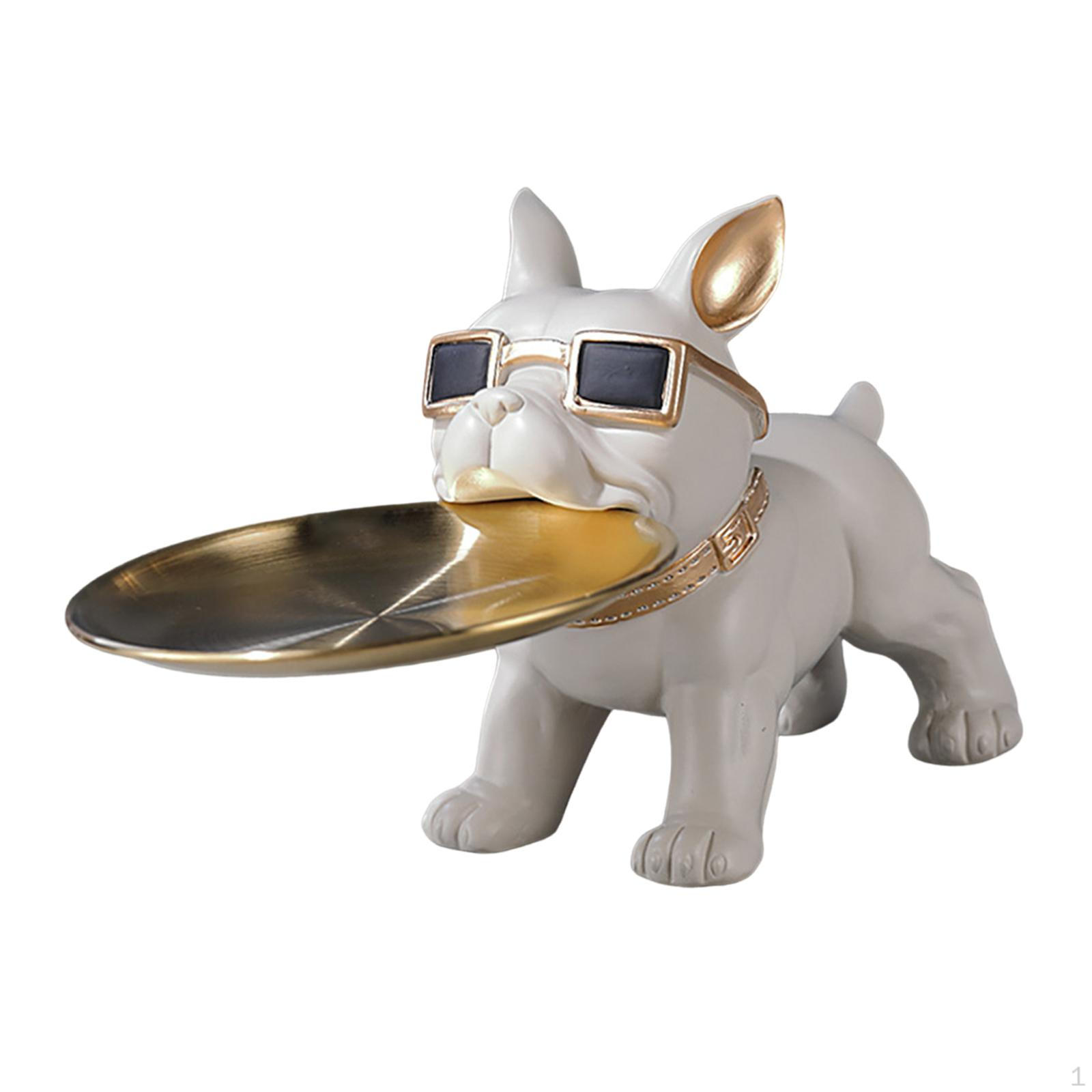 

Тримач для ювелірних виробів із скульптури бульдога зі смоли для домашнього декору