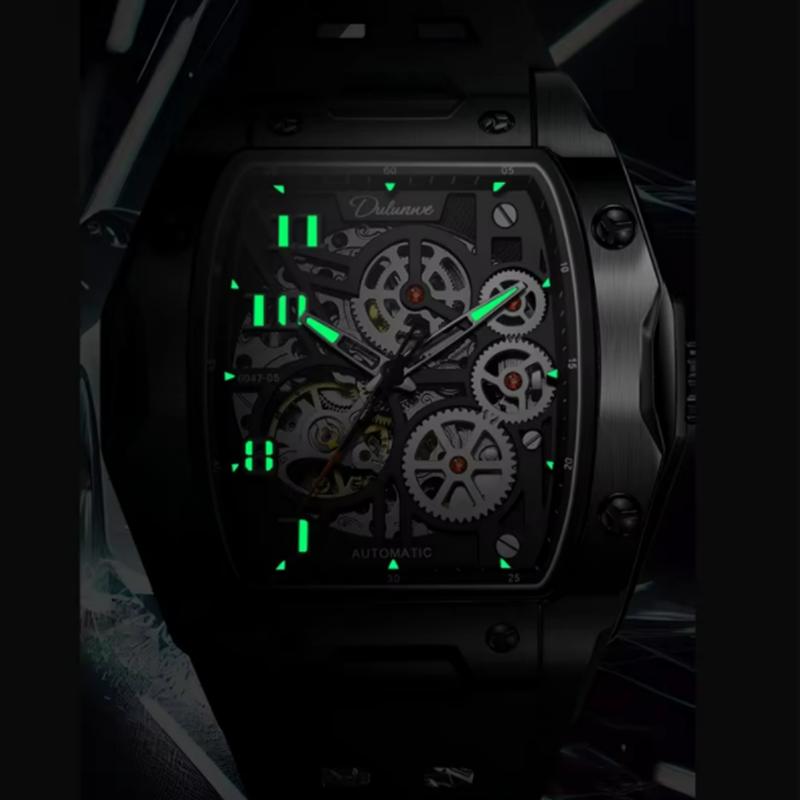 Men's Watches Fashion Skeleton Mechanical Sports Watches Luminous Waterproof Tourbillon Automatic Steel Watches