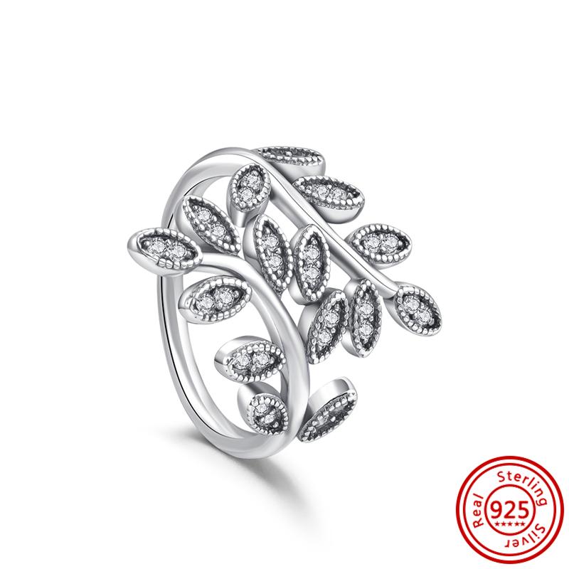 New Original 925 Sterling Silver Ring Love Heart Wishbone Moon Sun Rings Crystal Rose Gold for Women Wedding Gift Luxury Jewelry