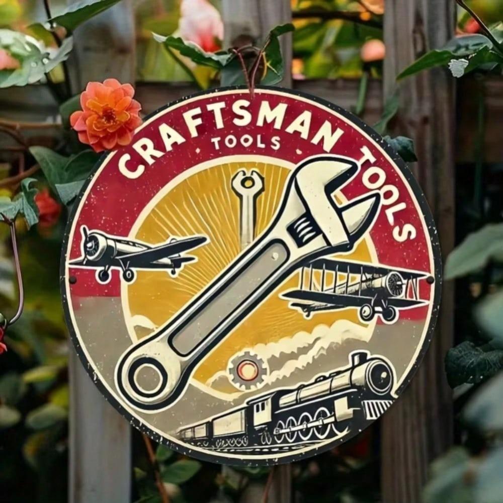 Vintage Metal Wall Art Tool Sign Industrial Home Decor