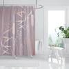 Rose Gold Shower Curtain Pink Gold Tropical Leaves Modern Luxury Bathroom Shower Curtains Fabric Bath Curtain Set with Hooks