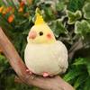 13cm Simulated Black Phoenix Parrot Plush Doll Yellow Grey Parrot Doll High Fidelity Bird Lifelike Animal Toy