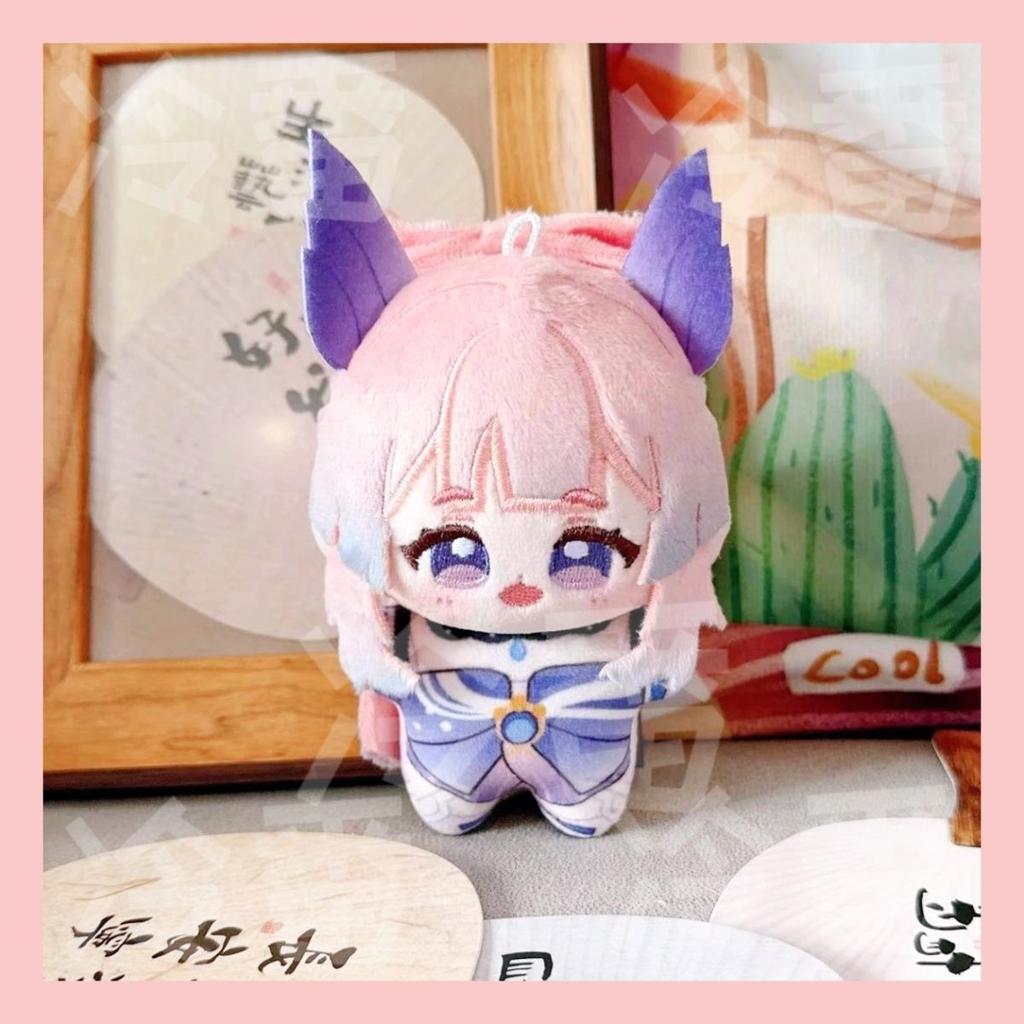 Genshin Impact 10cm Plush Doll Raiden Shogun Yae Miko Kamisato Ayaka Kokomi Pendant Keychain Anime Cosplay Stuffed Doll Kid Gift
