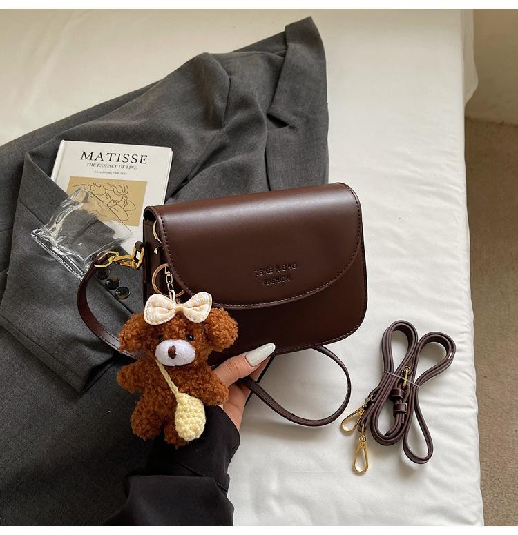 High-end fashion small bag women's 2025 new retro simple small square bag niche design single shoulder messenger bag tide