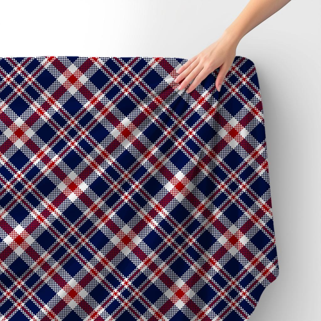Royal Samt Stoff Polyester Zum Nähen - Motiv Kariert 22