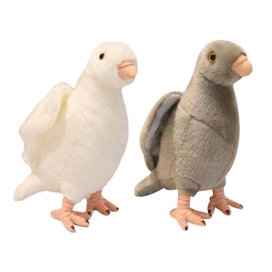 22/30CM Simulation Pigeon Plush Toy Kids Stuffed Pigeon Doll Toddlers Boys Girls Soft Bird Plushie Educational Animal Toy Decoration
