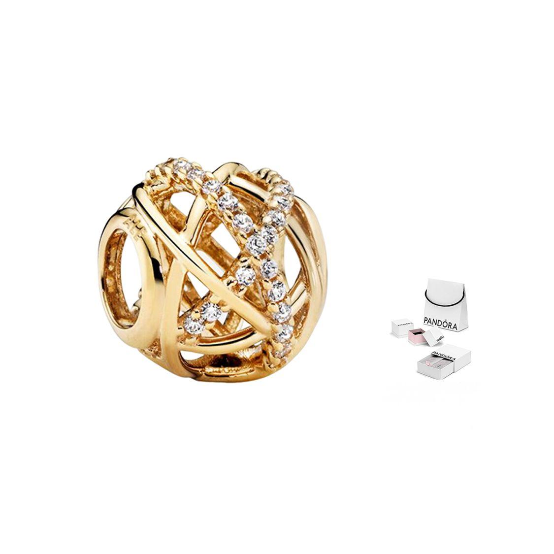 Pandora Openwork Galaxy Charm 14K Gold Cubic Zirconia Jewelry Accessories Women Jewelry 750827CZ Gold