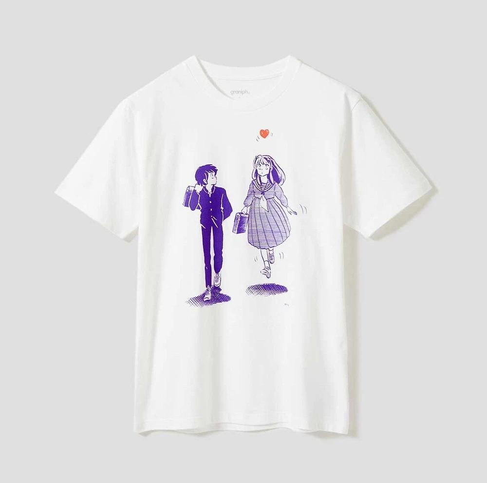 Urusei Yatsura X Graniph Capture Their Hearts TShirt White Japan New Pre M