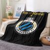 1 Stück Club Brügge Kv Wappen Benutzerdefinierter Name Gemustert Flanelldecke Geeignet für Alle Jahreszeiten Für Heimdekoration Wärme Und Komfort Geschenke Feiertagsgeschenk