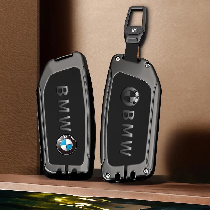 Autoaufkleber Heiß 2025 Zinklegierung Auto Fernschlüssel Hülle Tasche Schutz für BMW 5 6 7 Serie G30 G32 G60 G11 G70 G05 G18 G65 G07
