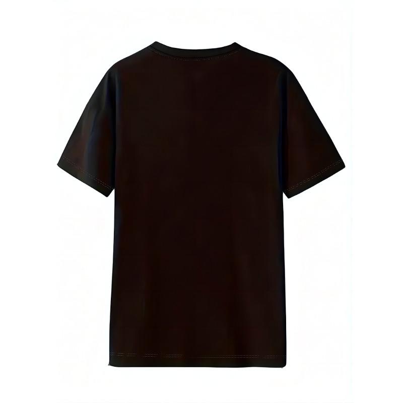 Damsvart Rosmönster Rundhalsad Kortärmad Casual T-shirt Vår Sommar Mode Gåva Topp