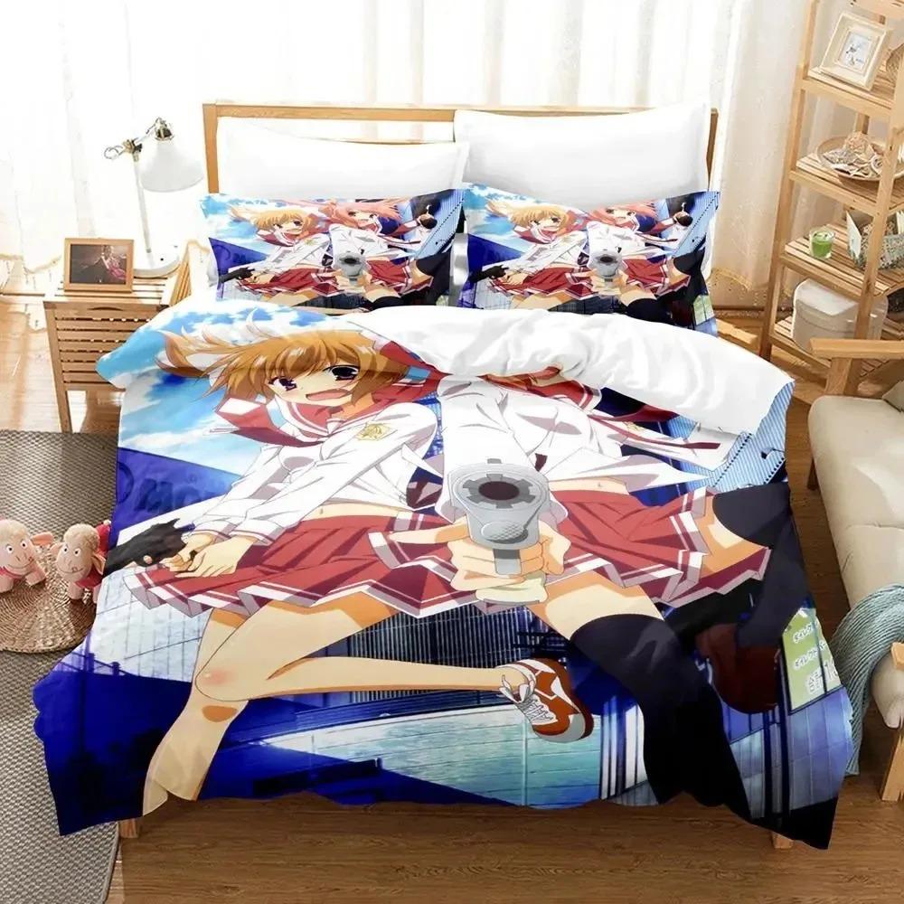 Anime Aria the Scarlet Ammo Hidan no Aria Bedding Set Duvet Cover Bed Set Quilt Cover Pillowcase Comforter king Queen Size
