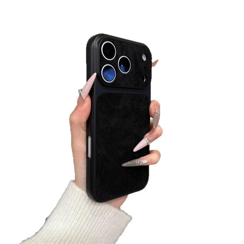 The window becomes larger in seconds, suitable for iPhone17pro mobile phone case, Apple 16pro denim cloth pattern 15pro leather 14p.