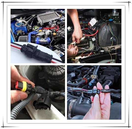 SensaBliss 2 Pin Waterproof Connector 5 Kit 20AWG Car Wire