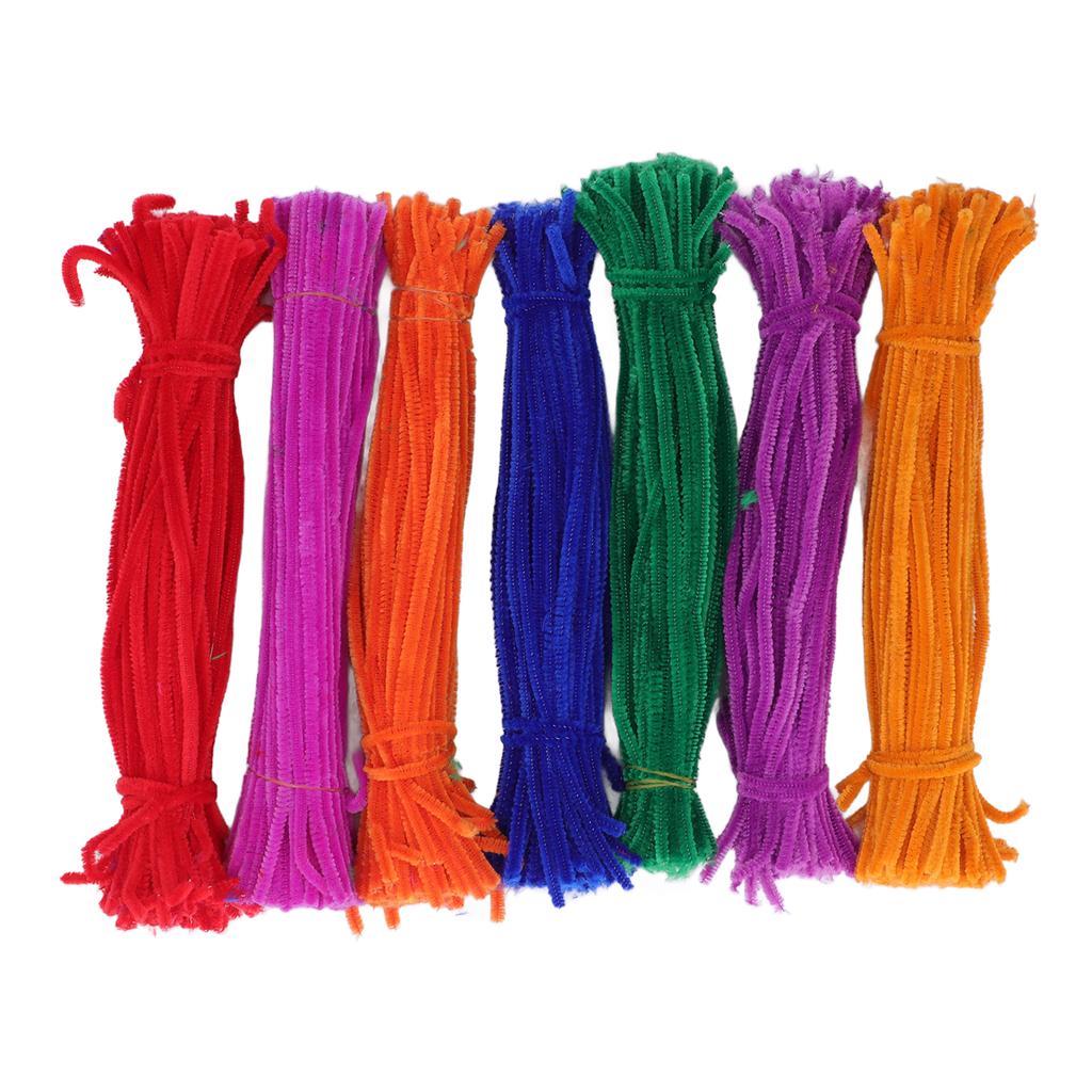 700 Stück Chenilledrähte Flexibel Biegsam DIY Pädagogisch Plüsch Pfeifenreiniger Bastelmaterial für Handarbeitskurs Kunst