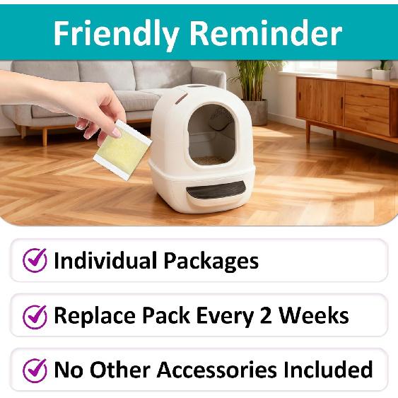 23 Pcs Odortrap Pod Refills, Eliminates Litter Box Odors Compatible with Multiple Cat Litter Boxes, Individually Packing Cat Litter Deodorizer Pods