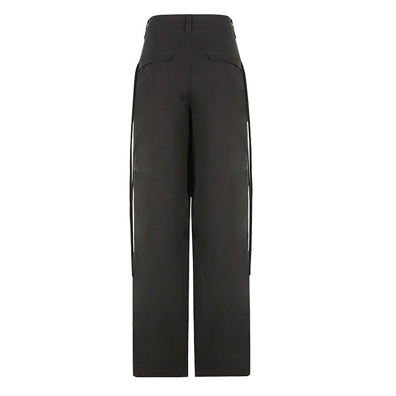 Dámské jednobarevné kalhoty Cargo Street Hip Hop Jogging Kalhoty Volnočasové kalhoty se širokými nohavicemi