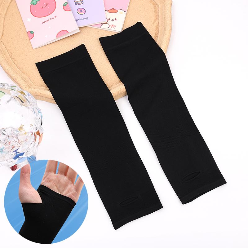 Sun Protection Arm Sleeves For Kids 4-12 Years Summer Sports Cooling Long Arm Cover Girls Boys Elastic Ice Cycling Beach Sleeve